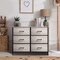 Sorbus 6 Drawers Dresser- Storage Unit with Steel Frame, Wood Top, Fabric Bins - for Bedroom, Closet, Office and more